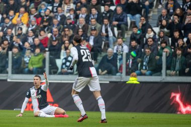 İtalyan Serie A futbol maçı Juventus Fc Acf Fiorentina 'ya karşı