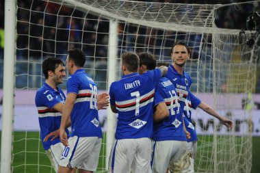 İtalyan Serisi A futbol maçı Sampdoria Ssc Napoli 'ye karşı