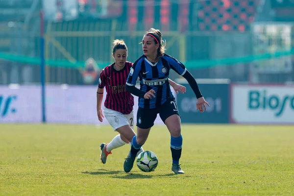 Італійська футбольна серія A Women Championship Ac Milan vs Fc Internazionale — стокове фото