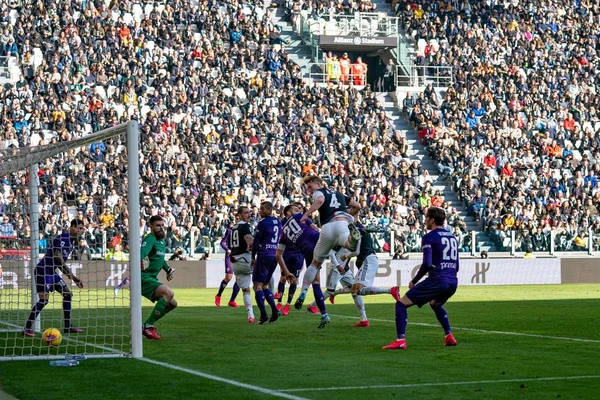 Italian Serie A soccer match Juventus FC vs ACF Fiorentina — 스톡 사진