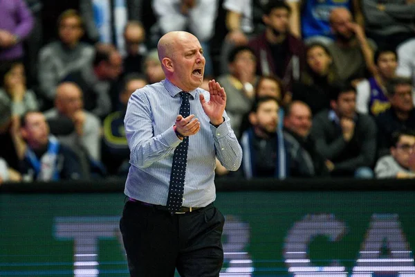 Italian Basketball A Serie Championship De Longhi Treviso Basket vs Pompea Fortitudo Bolonha — Fotografia de Stock