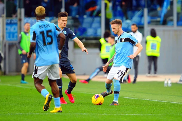 Итальянская Серия A soccer match SS Lazio vs SPAL — стоковое фото