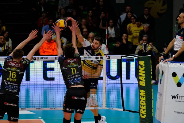 Siatkówka Włoski Serie A Men Superleague Championship Leo Shoes Modena vs Cucine Lube Civitanova — Zdjęcie stockowe