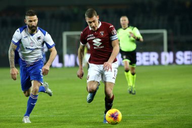 İtalyan Serisi A futbol maçı Torino Sampdoria 'ya karşı