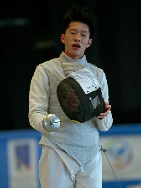 Sword FIE Fencing Grand Prix 2020 Men - Inalpi Trophy — Stock Photo, Image