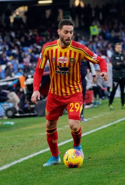 İtalyan Serisi A futbol maçı Napoli Lecce 'ye karşı