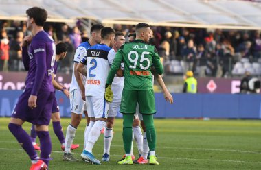 İtalyan Serisi A futbol maçı Acf Fiorentina Atalanta Fc 'e karşı