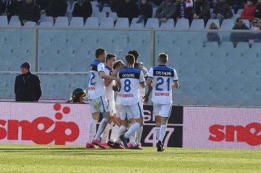 İtalyan Serisi A futbol maçı Acf Fiorentina Atalanta Fc 'e karşı