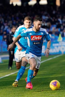 İtalyan Serisi A futbol maçı Napoli Lecce 'ye karşı