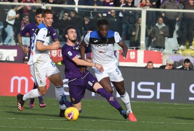 İtalyan Serisi A futbol maçı Acf Fiorentina Atalanta Fc 'e karşı