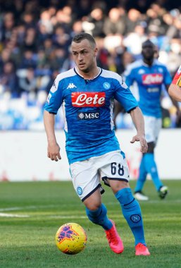 İtalyan Serisi A futbol maçı Napoli Lecce 'ye karşı