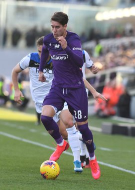 İtalyan Serisi A futbol maçı Acf Fiorentina Atalanta Fc 'e karşı