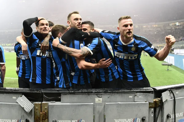 Italienska Serie En fotbollsmatch Fc Internazionale vs Ac Milan — Stockfoto