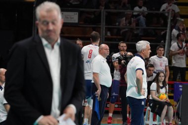andrea anastasi (1 allenatore_head coach verva warszawa orlen paliwa) delusion during Sir Sicoma Monini Perugia vs Projekt Warszawa, Volleybal Champions League Men Championship in Perugia, February 19 2020 - LPS/Loris Cerquiglini 