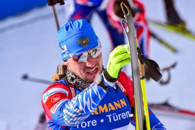 Alexander Loginov (rus), 1. MI Cl. Ibu Dünya Şampiyonası Biatlon 2020 - Erkekler 10 Km Sprint, Anterselva 'da Biatlon, 15 Şubat 2020 - Lps / Franco Debernardi