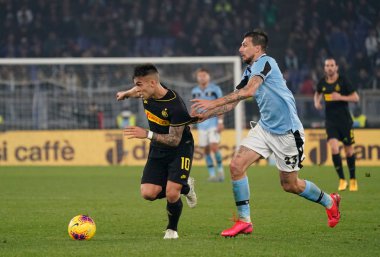 lautaro martinez-francesco acerbi during SS Lazio vs FC Internazionale, italian Serie A soccer match in Roma, February 16 2020 - LPS/Marco Iorio