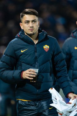 15 Şubat 2020 'de Bergamo' da oynanan Atalanta-As Roma, İtalya Serie A futbol karşılaşmasında Cengiz (Roma) - Lps / Francesco Scaccianoce