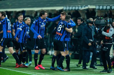 Mario Pasaliç (atalanta) 15 Şubat 2020 'de Bergamo' da oynanan İtalya Serisi Roma - Lps / Francesco Scaccianoce maçında mutluluk golü