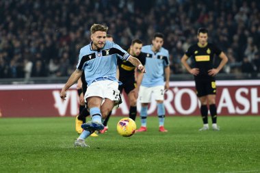 ciro immobile (lazio) scores the draw on penalty kick during SS Lazio vs FC Internazionale, italian Serie A soccer match in Roma, February 16 2020 - LPS/Matteo Papini