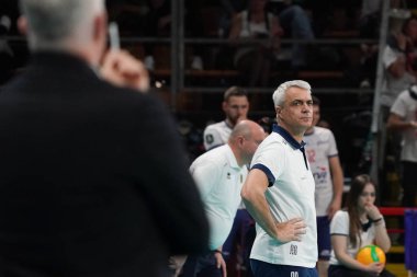 andrea anastasi (1 allenatore_head coach verva warszawa orlen paliwa) delusion during Sir Sicoma Monini Perugia vs Projekt Warszawa, Volleybal Champions League Men Championship in Perugia, February 19 2020 - LPS/Loris Cerquiglini 