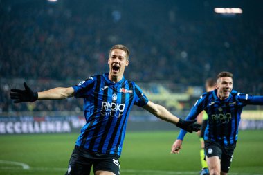 Mario Pasaliç (atalanta) 15 Şubat 2020 'de Bergamo' da oynanan İtalya Serisi Roma - Lps / Francesco Scaccianoce maçında mutluluk golü