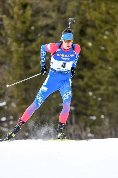 Nikita Porshnev Rus Ibu World Championship Biathlon 2020 Men Sprint — стокове фото