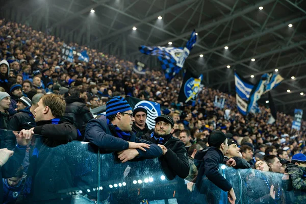 Fans Atalanta Atalanta Roma Italian Serie Soccer Match Bergamo February — Stock Photo, Image