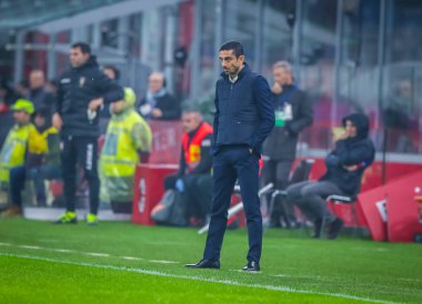 Torino Fc Moreno Longo 'nun baş antrenörü Serie A 2019 / 20 karşılaşmasında San Siro Stadyumu' nda Ac Milan ile Torino Fc arasında 17 Şubat 2020 - Fotoğraf Fabrizio Carabelli / Lm