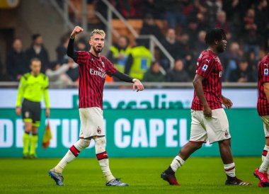 Ac Milan 'dan Samu Castillejo 17 Şubat 2020 tarihinde San Siro Stadyumu' nda Ac Milan ile Torino Fc arasında oynanan 2019 / 20 karşılaşmasında - Fotoğraf: Fabrizio Carabelli / Lm