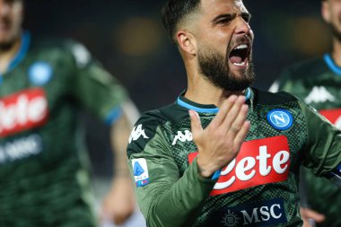 Lorenzo Insigne (sssc napoli) Mutluluk golü Brescia vs Ssc Napoli, İtalya Serie A futbol maçı, 21 Şubat 2020 - Lps / Francesco Scaccianoce
