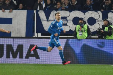 Aaron Ramsey (juventus), S.T.A.L. sırasında 0-2 'lik golü kutlar. Vs Juventus Fc, İtalya Serie A futbol maçı, 22 Şubat 2020 - Lps / Alessio Tarpini