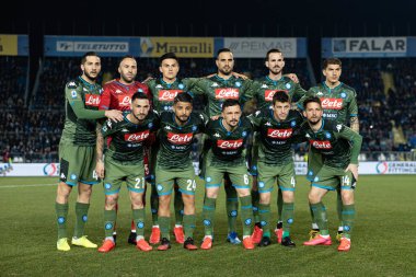 Brescia-Ssc Napoli maçı sırasında ssc napoli filosu, İtalya Serie A futbol maçı, 21 Şubat 2020 - Lps / Francesco Scaccianoce