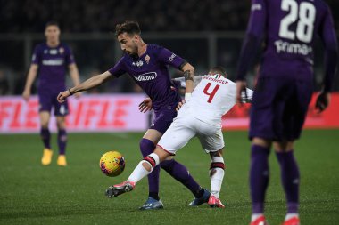 Gaetano castrovilli (fiorentina) ve ismael bennacer (milan) Fiorentina 'ya karşı Milan, İtalya Serie A futbol maçı, 22 Şubat 2020 - Lps / Matteo Papini