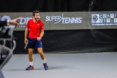 hugo gaston Atp Bergamo Challenger sırasında, Bergamo Tenis Uluslararası Şampiyonası, 22 Şubat 2020 - Lps / Roberta Corradin