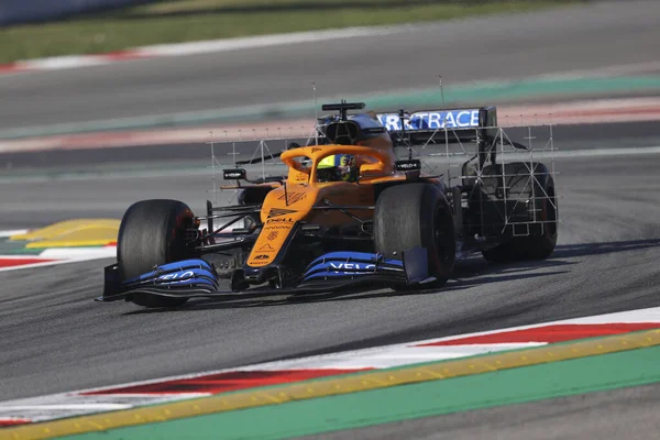 Lando Norris Mclaren Mcl35 Během Pre Season Testing 2020 Formule — Stock fotografie