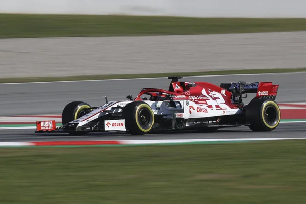 Kimi Raikkonen Yüzgeç Alfa Romeo Race C39 Pre Season Testing — Stok fotoğraf