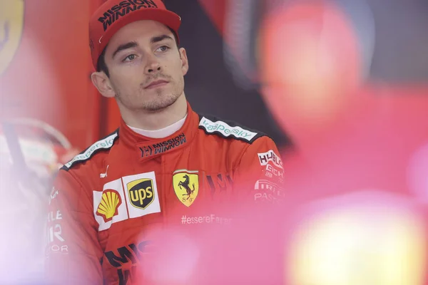Charles Leclerc Mon Scuderia Ferrari Sf1000 Während Der Testfahrten Vor — Stockfoto