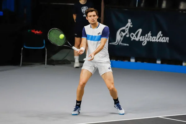 Julian Ocleppo Během Atp Bergamo Challenger Tennis Internationals Bergamu Února — Stock fotografie