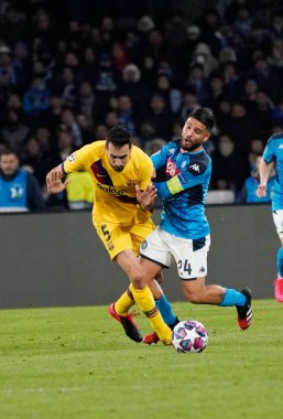 Sero busquets-lorenzo insigne Napoli Barcelona 'ya karşı, Futbol Şampiyonlar Ligi Erkekler Şampiyonası, 25 Şubat 2020 - Lps / Marco Iorio