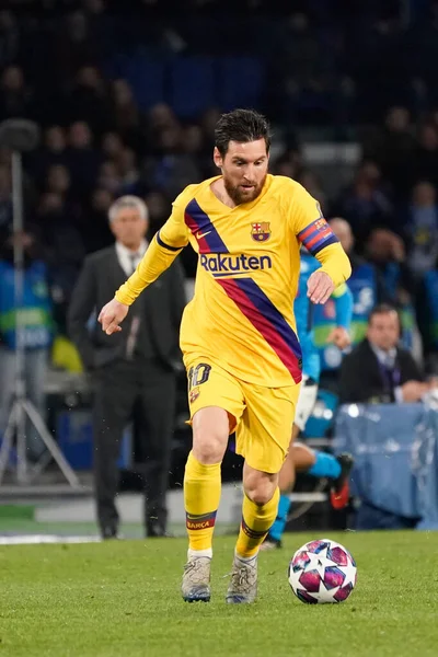 Lionel Messi Durante Napoli Barcelona Campeonato Dos Campeões Futebol Masculino — Fotografia de Stock