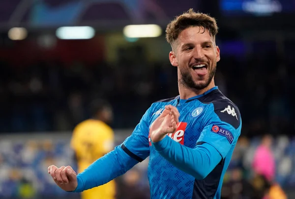 Happiness Dries Mertens Napoli Barcelona Campeonato Liga Campeones Fútbol Masculino —  Fotos de Stock