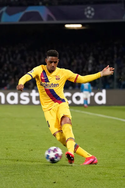 Junior Firpo Během Napoli Barcelona Mistrovství Ligy Mistrů Fotbale Mužů — Stock fotografie