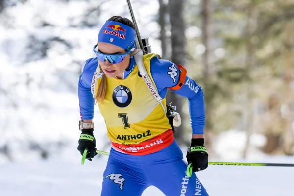 Wierer Dorothea Ita Campionessa Mondo Medal Oro Action Ibu World — Stock Fotó