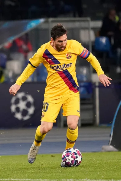 Lionel Messi Napoli Barcelona Soccer Champions League Men Championship Napoli — Φωτογραφία Αρχείου