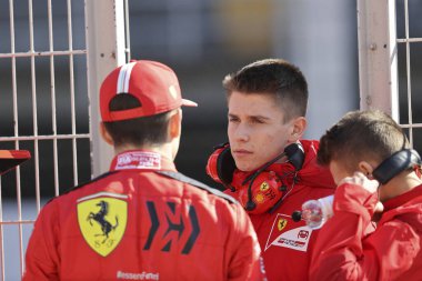 Charles Leclerc (mon) scuderia ferrari sf1000 ve Arthur leclerc (mon) sezon öncesi test 2020, Formula 1 Şampiyonası (İspanya), 21 Şubat 2020 - Lps / Alessio De Marco