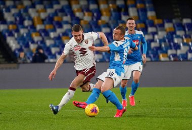 Andrea Belotti (l) torino stanislav lobotka (r) napoli Napoli Napoli, Napoli-Torino, İtalya Serisi maçı, Mart 01 2020 - Lps / Marco Iorio