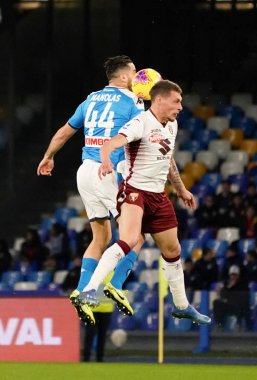 Napoli-Torino maçında kostas manolas (Napoli) -andrea belotti (torino) - İtalya Serie A futbol maçı, Napoli, Mart 01 2020 - Lps / Marco Iorio