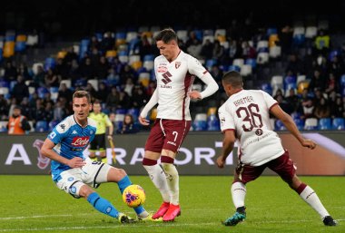 Napoli-sasa lukiç (c) torino-gleison bremer (r) torino Napoli-Torino, İtalya - Serie A futbol maçı, Mart 01 2020 - Lps / Marco Iorio