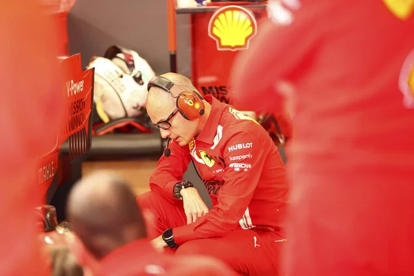 Scuderia Ferrari Takımı Sezon Öncesi Test 2020 Formula Şampiyonası Spanya — Stok fotoğraf