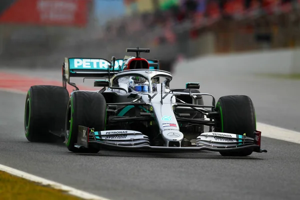 Valtteri Bottas Durante Pre Temporada Testing 2020 Campeonato Fórmula Barcellona — Foto de Stock